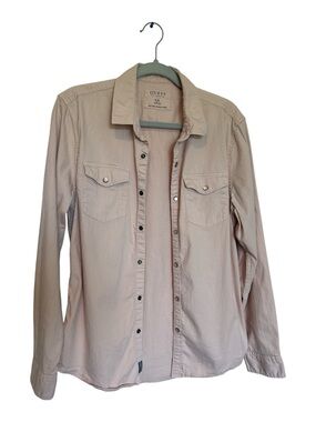 GUESS Light Pink Button-down Shirt size M